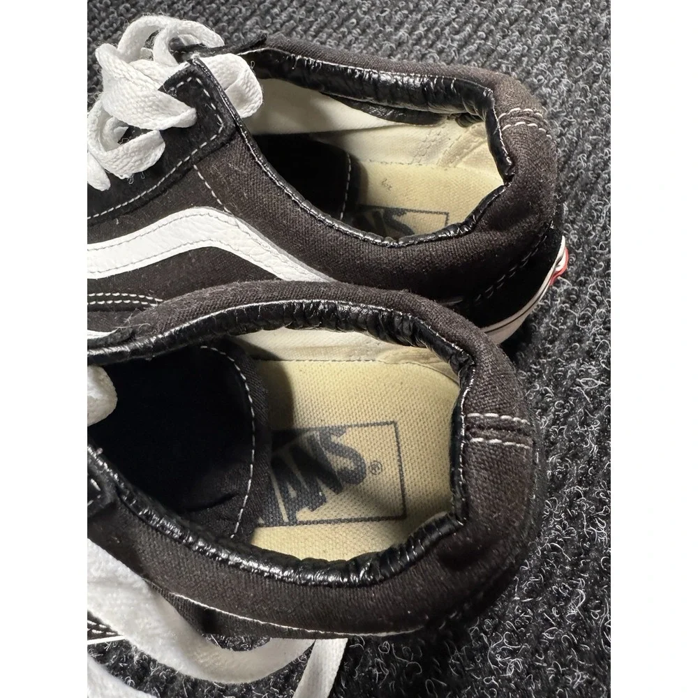 Vans Old Skool Suede Canvas Brown White Sneakers Men 5 Women 6.5 Skate Shoes